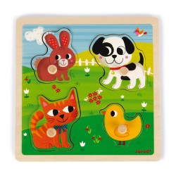 Puzzle Tactile mes premiers animaux (4 pièces) Janod