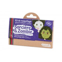 Kit 3  de maquillage couleurs Sorcière & Zombie - Namaki