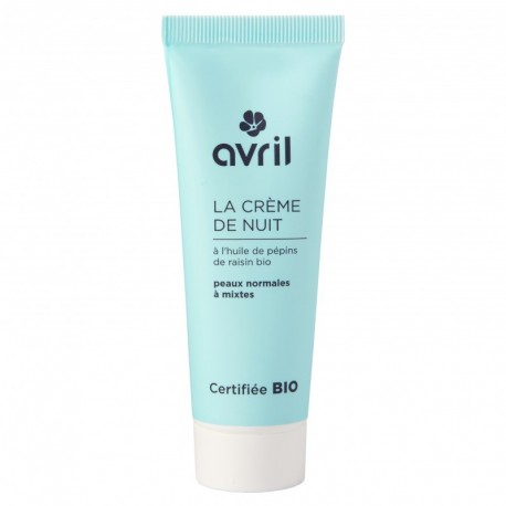 Crème de nuit peaux normales et mixtes 50 ml - Certifié Bio