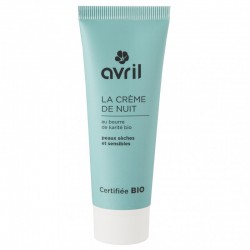 Crème de nuit peaux sèches et sensibles 50 ml - Certifié Bio