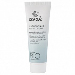 Crème de nuit peaux sèches et sensibles Avae50 ml - Certifié Bio