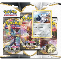 Pokemon – EB02 Épée et Bouclier - Clash des Rebelles : Pack 3 Boosters - Booster - Cartes - ASMODEE - Booster - Cartes - ASMODEE