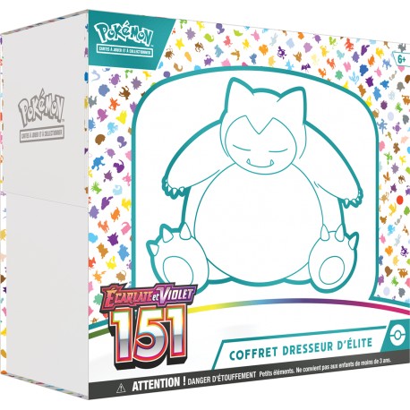 Pokémon EV3.5 : Ecarlate et Violet/151 - Coffret dresseur d'élite Ronflex - Cartes - ASMODEE