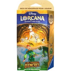 Précommande - Disney Lorcana TCG - Chapitre 3 : Les Terres d'Encres - Deck de Démarrage  Les 101 Dalmatiens et Peter Pan