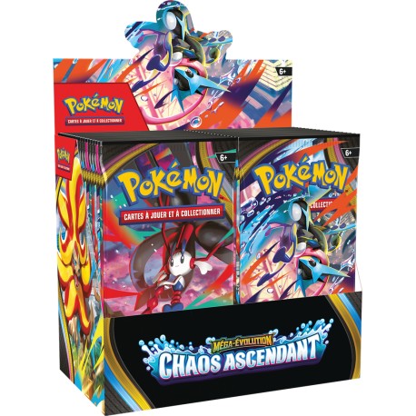 Pokémon ME04 : Méga-Evolution/Chaos Ascendant - Display de 36 Boosters - Cartes - ASMODEE