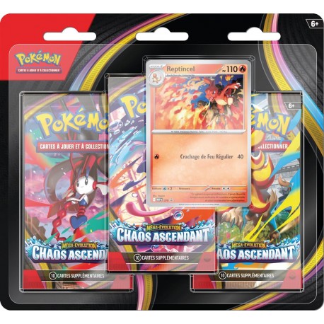 Pokémon ME04 : Méga-Evolution/Chaos Ascendant - Tripack - Cartes - ASMODEE